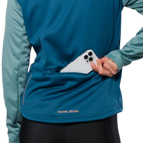 PEARL IZUMI Women's Quest AmFIB Jacket, Windproof & Waterproof Resistant, Cycling Jacket, Relaxed Fit & Reflective Elements, Arctic/Nightfall, Medium