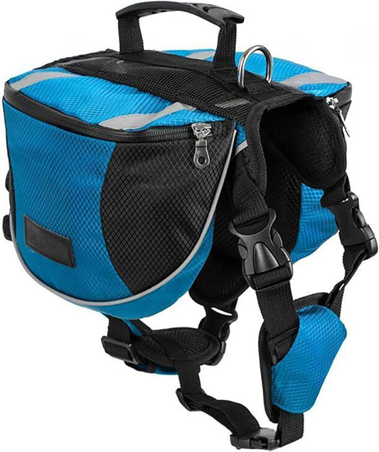 Polyester Dog Saddlebags Pack Hound Travel Camping Hiking Backpack Saddle Bag for Small Medium Large Dogs (Orange,M)