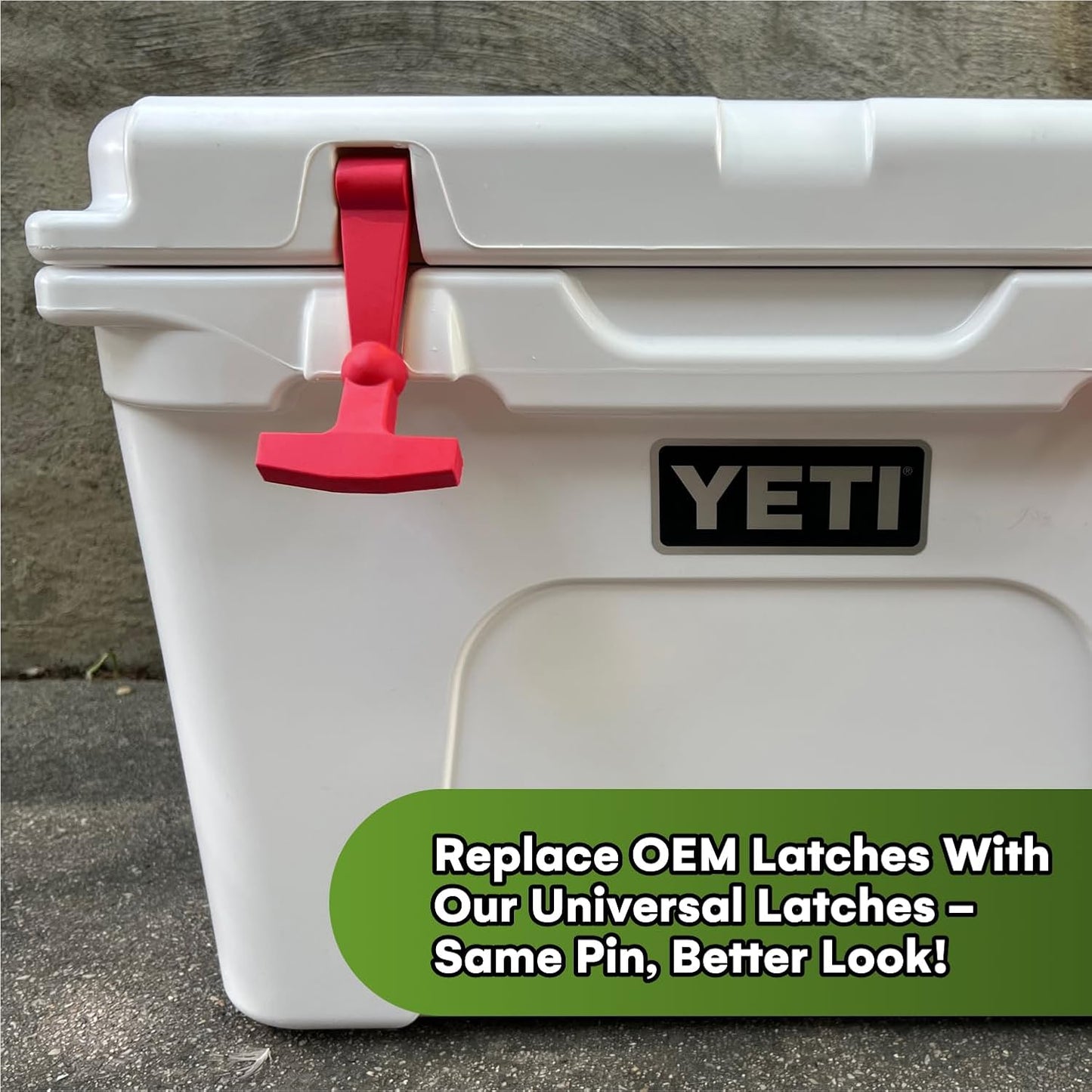 Beast Cooler Accessories 2-Pack Replacement Lid Latches for Yeti and RTIC - Black Rubber, Cooler Latches Replacement for Yeti, RTIC, and More - Hard Handle Grips, 20 Inches