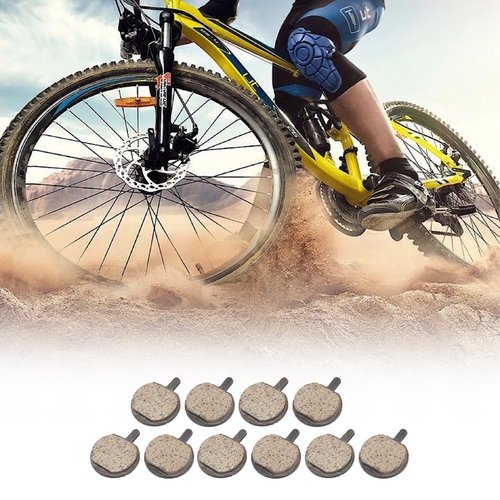 Lwuey Bike Brake Pads, Bicycle Disc Resin Brakes Pad Semi Metal Smooth Braking Low Noise Cycling Pads Kit Mute Accessory KMJG019 fot Camping Outdoor Mountain Bicycles Electric Scooters Bikes 5 Pairs