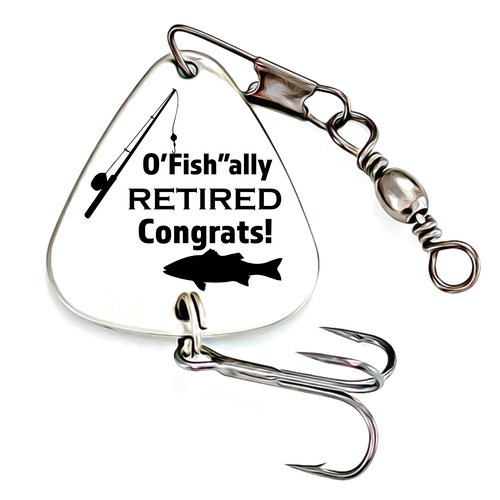 Retirement Gift Idea Fishing Retiree Gift Congrats Gift for Retiring Mens Retirement Gift Idea Mens Gift Idea Fishing Lure Mens Retirement Gift for Man FBA-RETIRED-LURE (|O'Fish"ally Retired|)