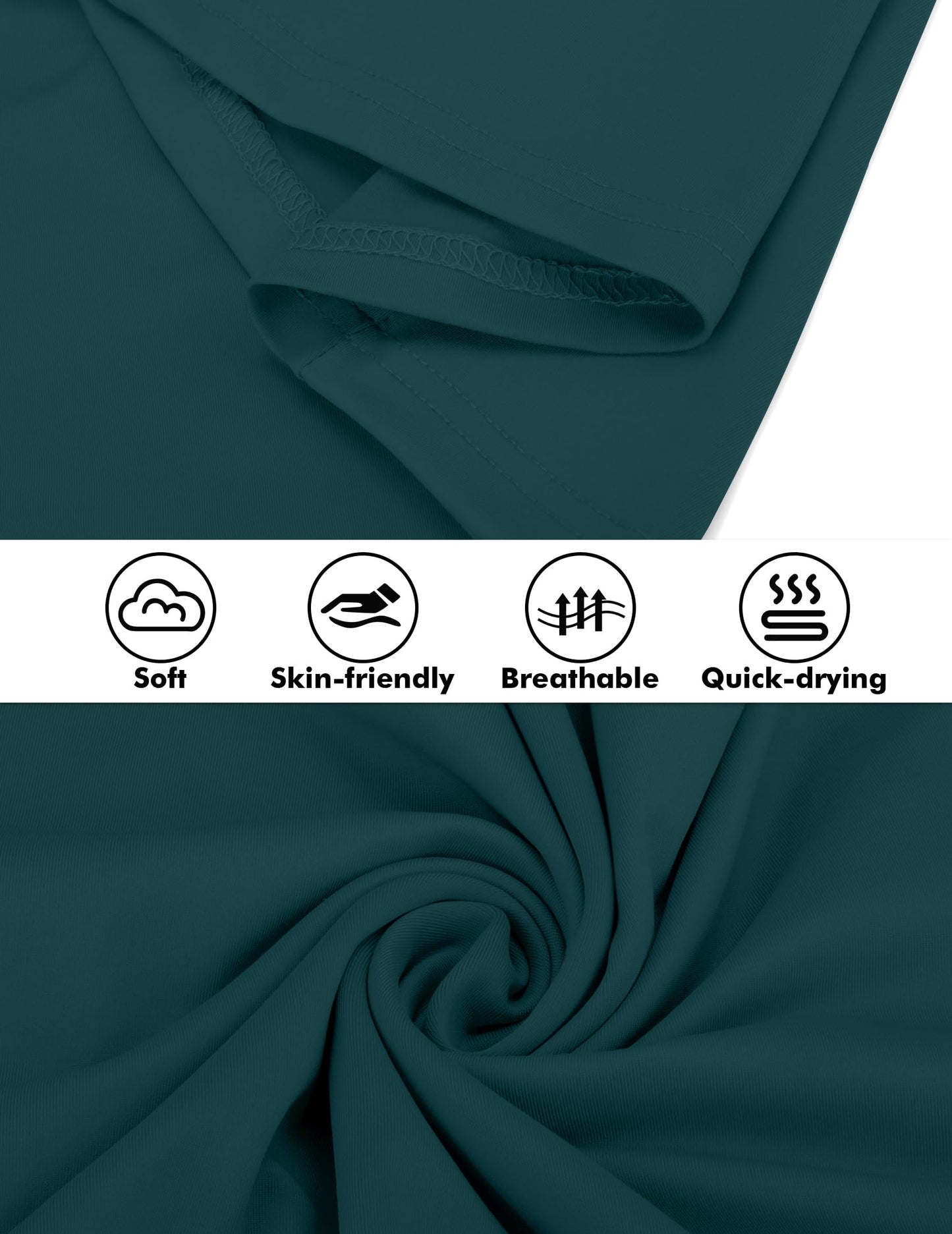 FKEEP Women's Tennis Golf Dresses Zipper V-Neck Sport Activewear with Shorts and Pocket Workout Athletic (Aqua Green, S)