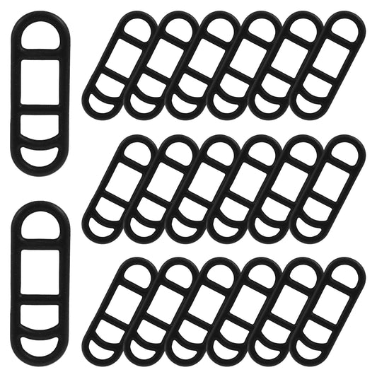 Hitefu 20PCS Bike Silicone Mount Band, Black Bicycle Light Silicone Straps, Cycling Bicycle Light Rubber Band Straps, 70 x 24 mm