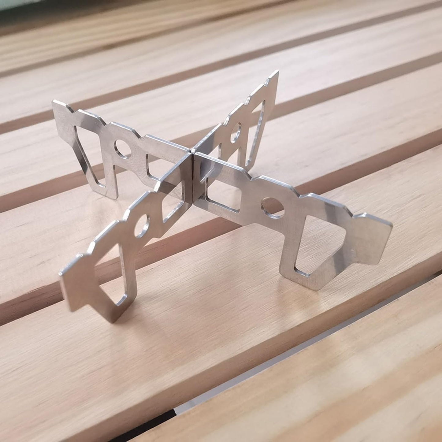 Fowspvzn Portable Stainless Steel Alcohol Stove Stand Rack Support Outdoor Camping Hiking