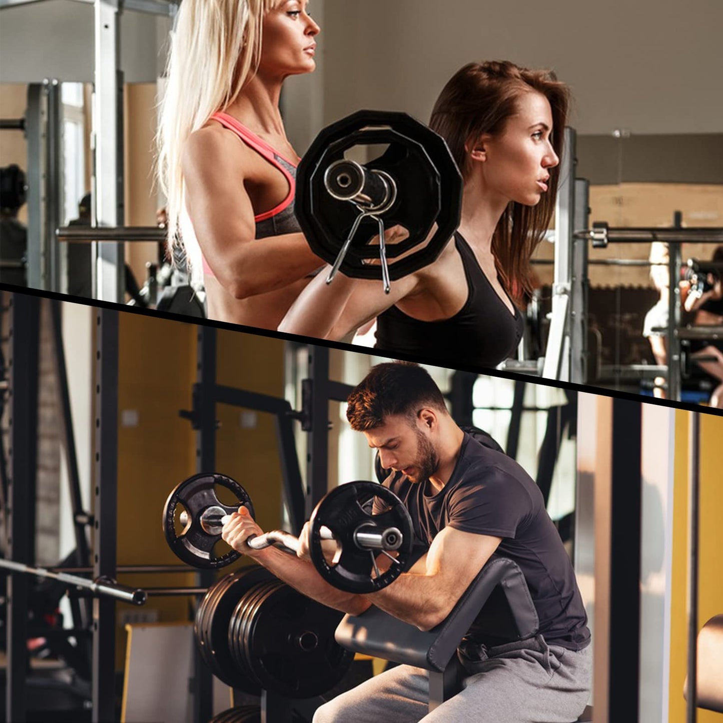 AccEncyc Spring Clip Collars 2 Inch Olympic Barbell Clamps Dumbbell Clips Weight Bar Clips for Weightlifting, Powerlifting, Strength Training (1 Pair)