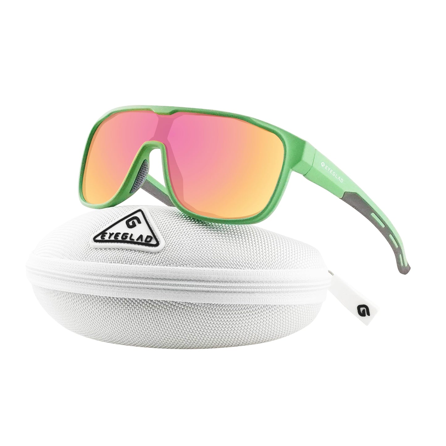 EYEGLAD MARS One-Piece Lifestyle Outdoor Polarized sunglasses UV400 Anti-Seawater Women Men Adult Teenager Running Fishing Hiking Sports (Mint Green)