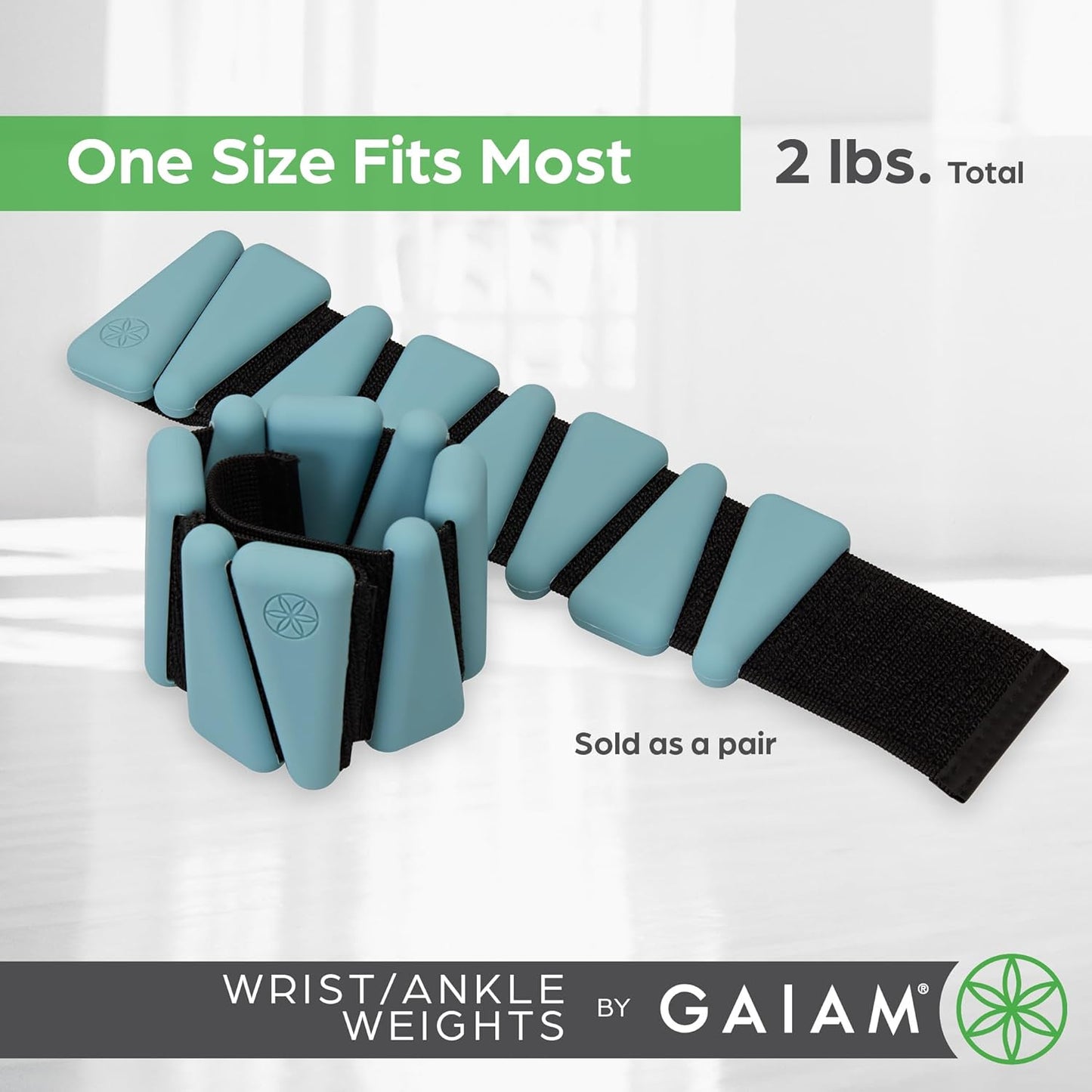 Gaiam Wrist and Ankle Weights, Wearable Bracelet to Strengthen