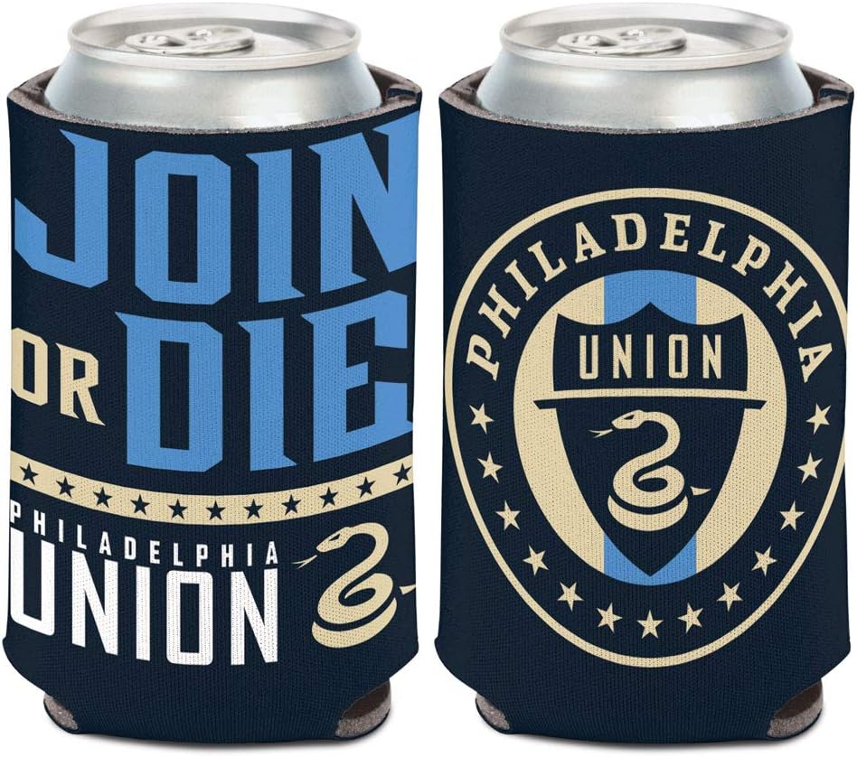 Philadelphia Union Can Cooler - Slogan Design, Perfect for Fans & Tailgating