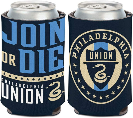 Philadelphia Union Can Cooler - Slogan Design, Perfect for Fans & Tailgating