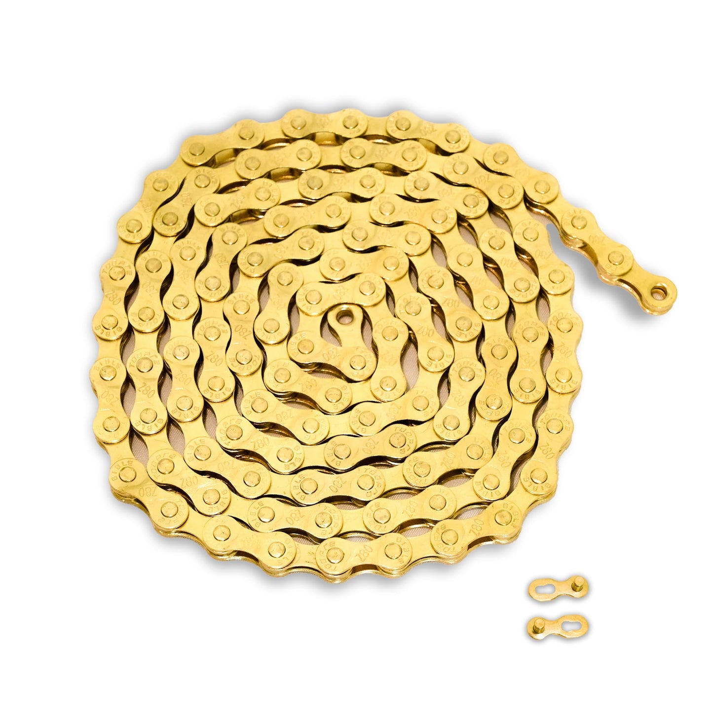 6/7/8 Speed Gold Bike Chain, Bicycle Chain Bike Parts Chain Replacement for Road Mountain Racing Cycling E-Bike MTB BMX (Gold 6/7/8 Speed)