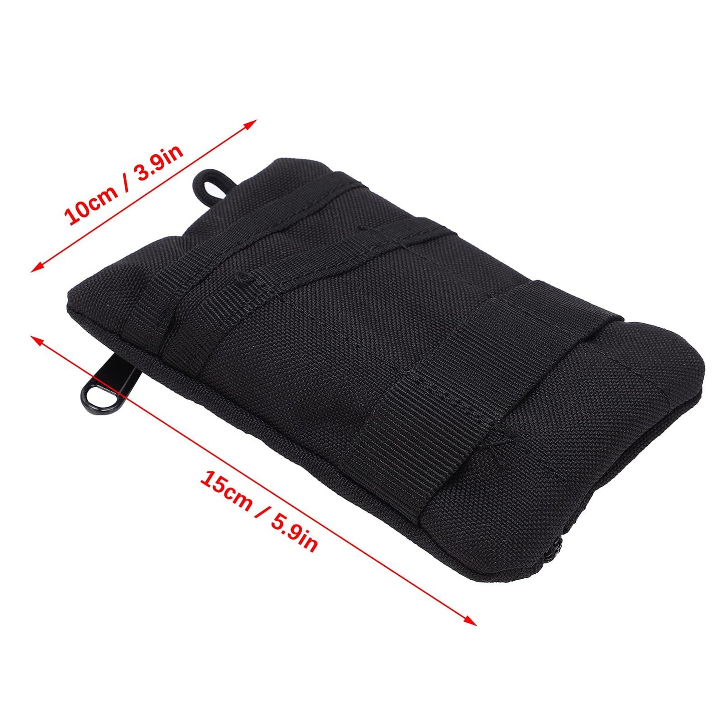 Fashion Waist Pack, Portable Travel Zipper Waist Bag Waterproof Outdoor EDC Molle Pouch Wallet for Camping Hiking Running Cycling Tactical Molle Pouch Compact EDC Tool Pouch with Shoulder Strap(Black)