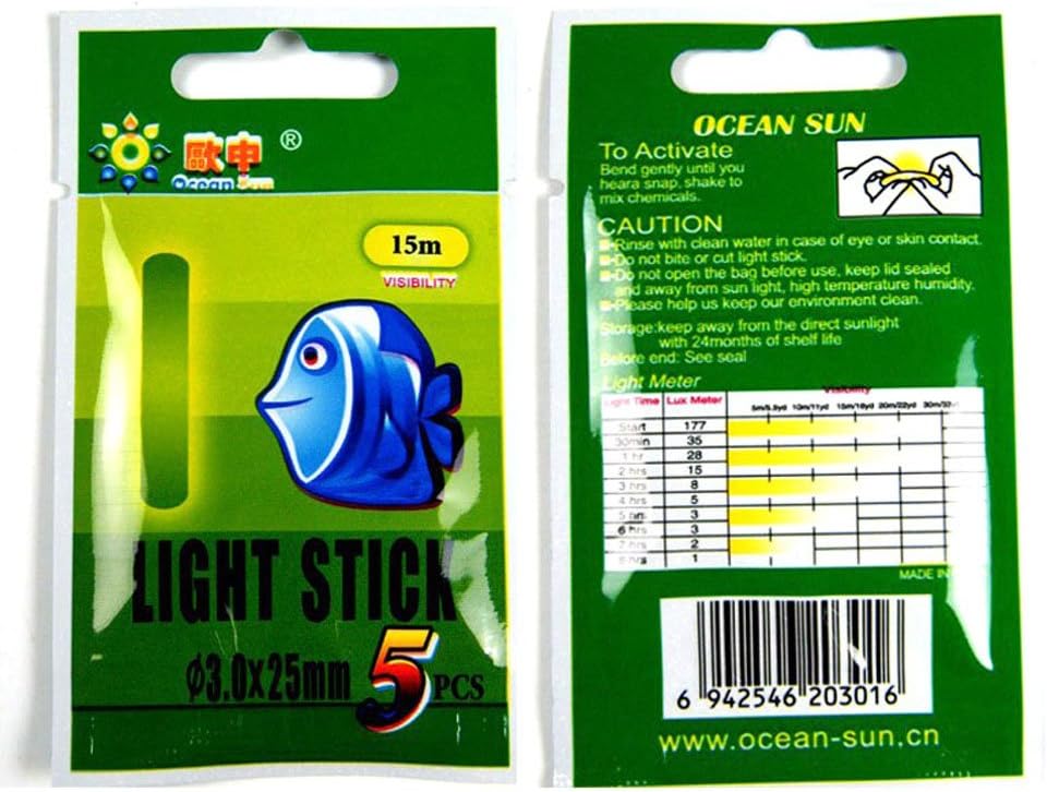 QualyQualy Fishing Glow Sticks for Bobbers 1" 1.5" 2" 3" Fishing Bobber Lights, Fishing Rod Bell Alarm Lights, Bobber Glow Sticks Bulk Kit 10-250Pcs