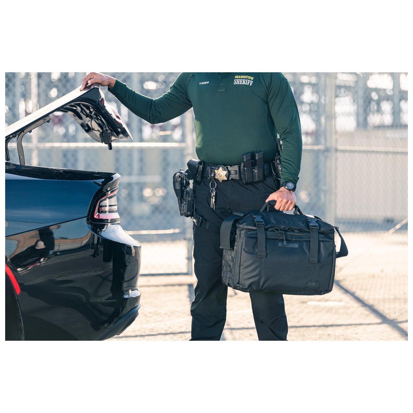 5.11 Tactical Wingman Patrol Bag – Police Gear Car Seat Organizer for Law Enforcement, Black, Style 56045ABR