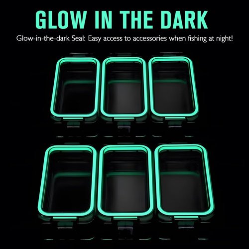 Dovesun Small Fishing Tackle Box Organizer Assembly Fishing Tackle Box Organizer Tackle Tray with Magnet Transparent 8PCS