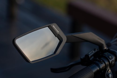 MEACHOW 2024 NEW Handlebar Bike Mirror, Scratch Resistant Glass Lens, Ultra-HD, E-bike Mirror, Bicycle Mirror, (Silver Left Side) ME-015LS