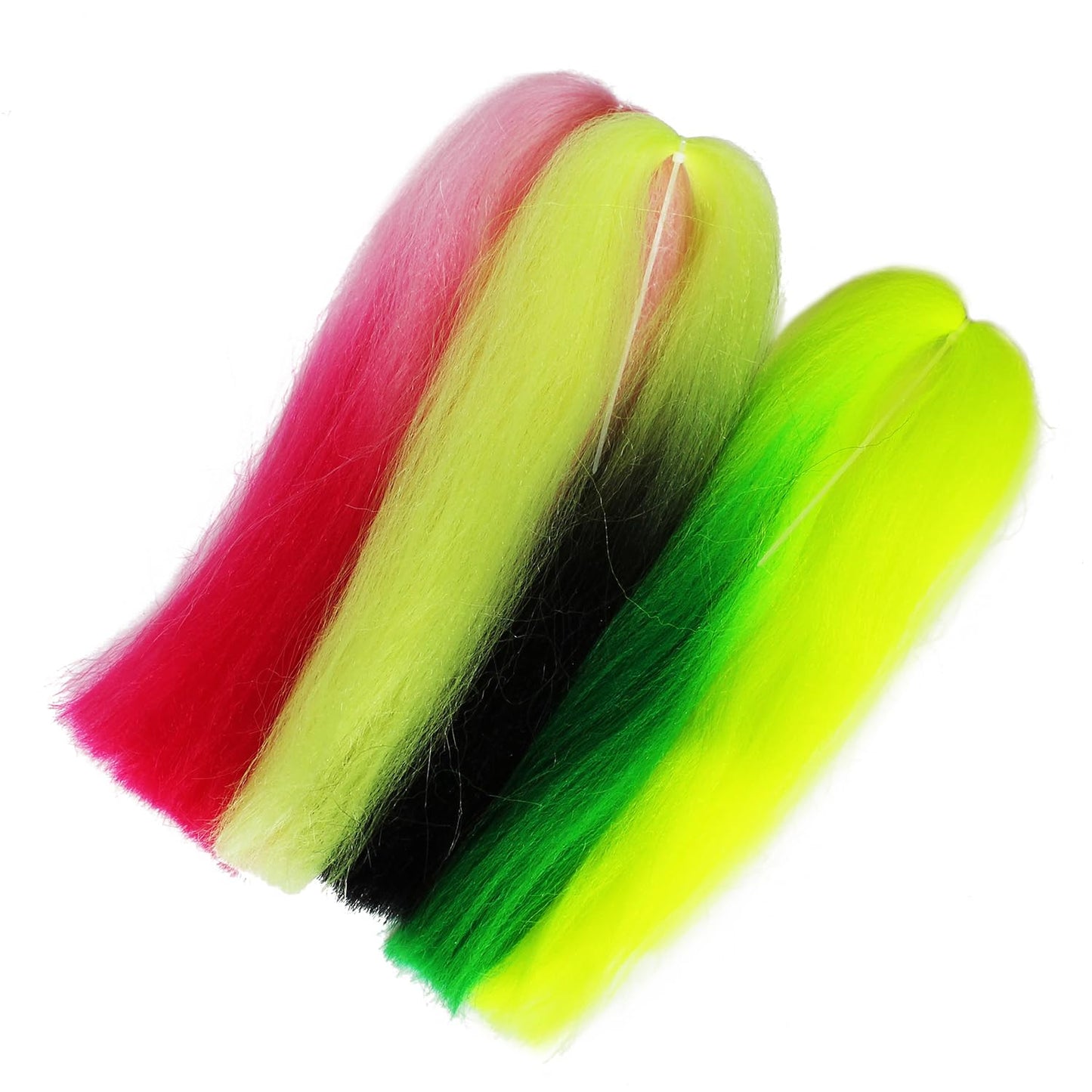 Tigofly 12 Colors Double Color Synthetic Fiber Large Hank Super Hair Bucktail Jigs Lure Making Streamers Fly Tying Materials