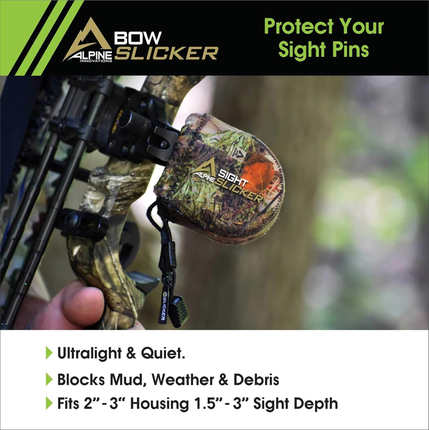 Sight Slicker - Protect Your Bow Sight with The Sight Slicker. Easy to Put on and Remove. Perfect for Archery Hunts.