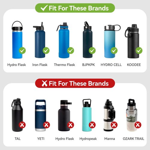 Spout Lid for Hydro Flask 12 16 18 20 32 40 64 oz Wide Mouth Bottles Accessory– Leak Proof BPA Free Replacement Cap with Handle, Compatible with HydroCell ThermoFlask Takeya Iron Flask Simple Modern