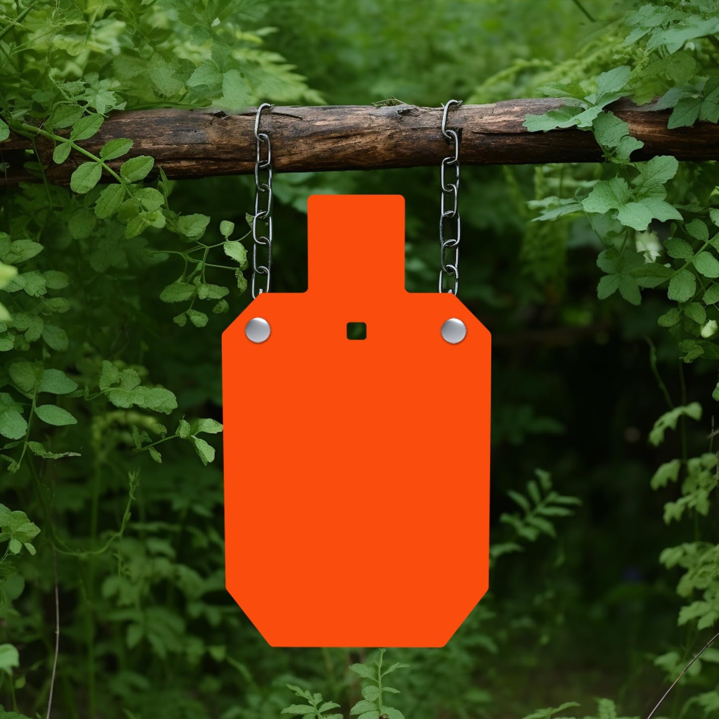 KNINE OUTDOORS AR500 Steel Target for Shooting, 1/2 inch Thick, Neon Orange Color (7" x 12")