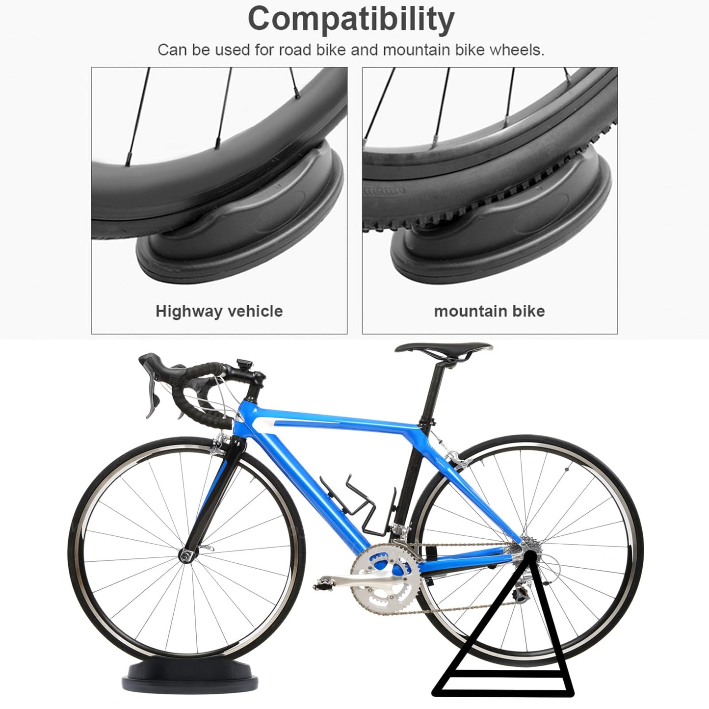 Tobefore Bike Front Wheel Riser Trainer Block with Anti-Skid Design for Indoor Training Compatible with Stationary, Mountain and Road Bikes