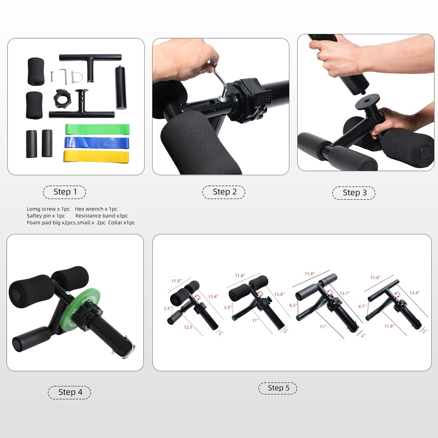 EVERYMATE Tib Bar Tibialis Trainer Calf Raise Machine for Strength Training, Tibialis Bar Leg Workout Equipment,Tibia Dorsi Calf Raise Machine,Knees Over Toes Equipment for Strengthening Calves/Ankles