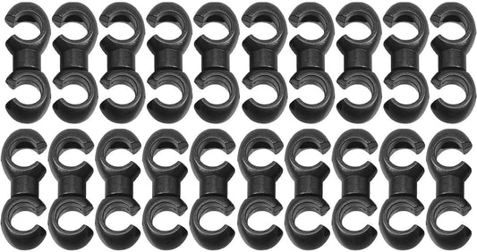 20Pcs Bike Cable Clips Hook, Bicycle Rotating S-Hook Shift and Brake Cable Housing Fixing Holder Parts & Components for Cycling MTB Gear Cable