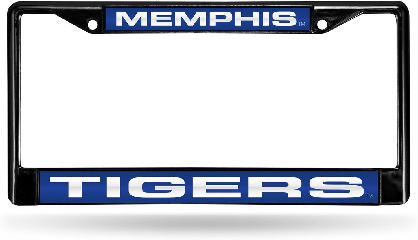 Rico Industries NCAA Black Laser Cut Chrome Frame 12" x 6" Black Laser Cut Chrome Frame - Car/Truck/SUV Automobile Accessory