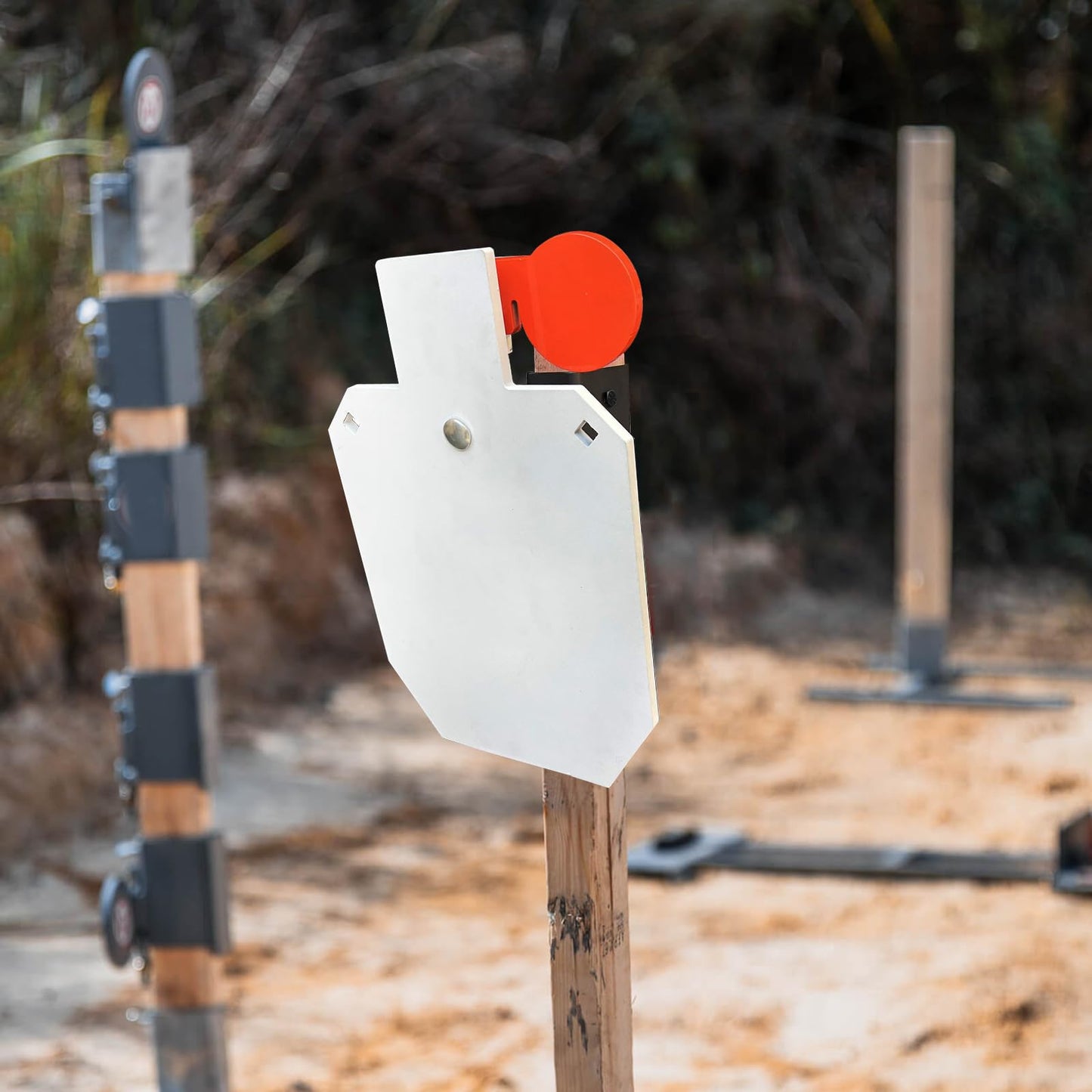 ATFLBOX 2x4 AR500 Steel Gong Target Hanger, Target Mount Bracket for IDPA/IPSC Torso Silhouette Metal Targets (2 Pack)