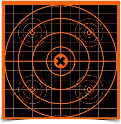 Birchwood Casey Big Burst Revealing Sight in Always Flat Adhesive Back Shooting Training Reactive 12" Targets | Pack of 3