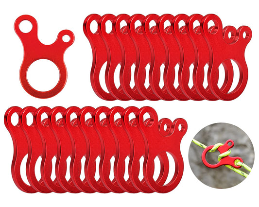 DS. DISTINCTIVE STYLE Aluminum Guyline Tensioner 20 Pieces Rope Tensioner for Outdoor Tent Camping Accessories