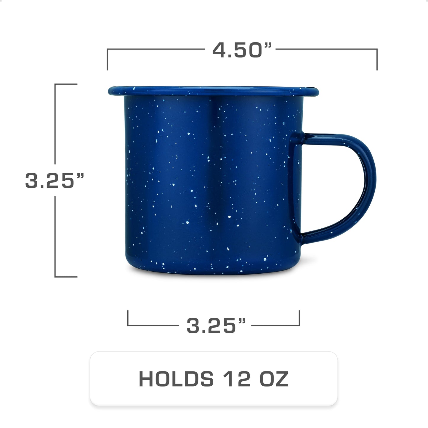 COLETTI Classic Enamel Set Coffee Percolator & Mugs — The Most Nostalgic Camping Coffee Pot, Now Modernized [Blue Enamel, 12 Cup Percolator Coffee Pot & Set of 4 Mugs]