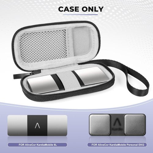 Case Compatible for KardiaMobile EKG Heart Monitor, Hard Travel Case for KardiaMobile 6L, Kardia EKG, Heart Monitor Travel Box (Dark Gray)