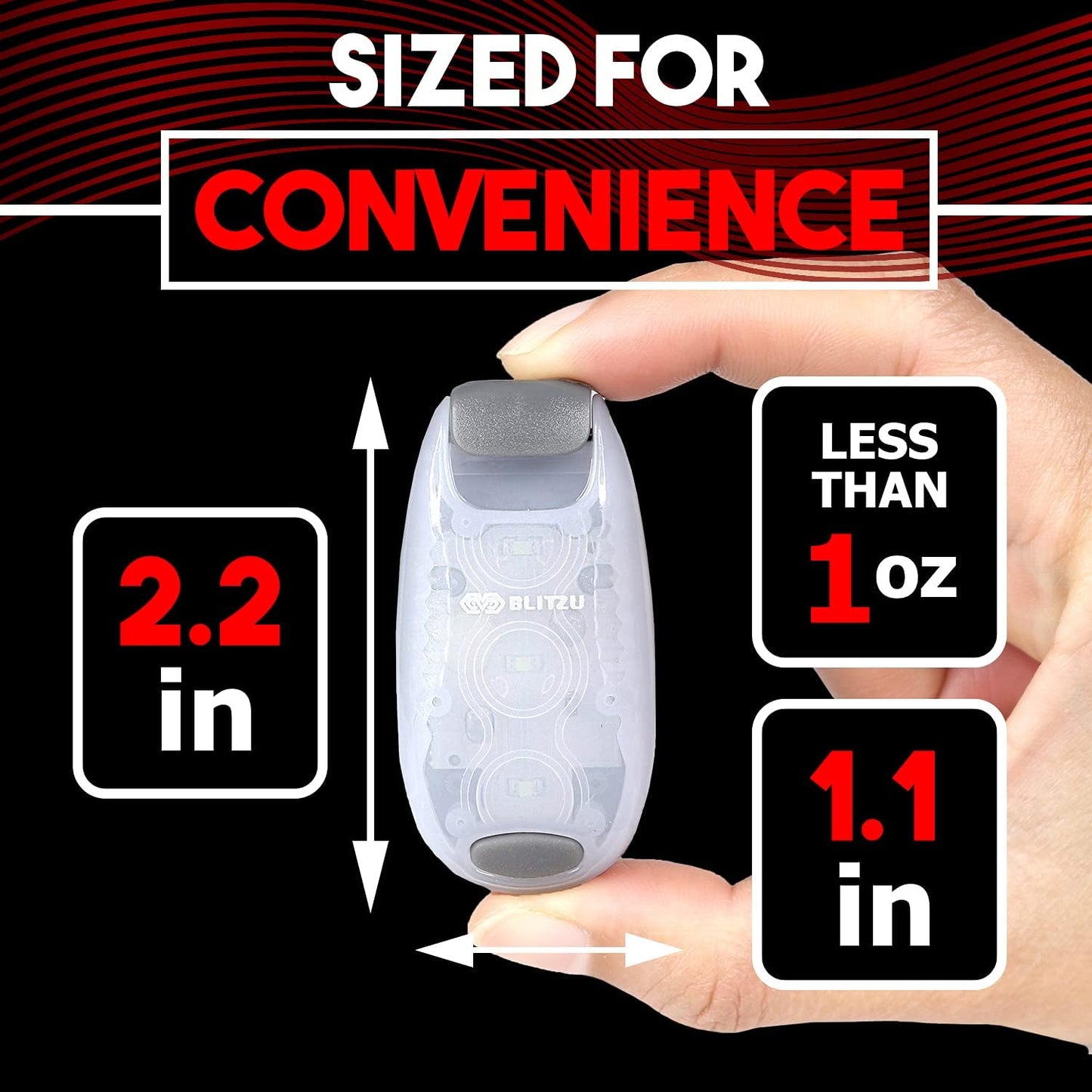 4 Pack LED Safety Light, Clip on Reflective Gear Lights for Walking at Night, Running, Jogging, High Visibility Strobe Light Accessories for Runners, Kids, Hiking, Kayak, Cycling, Camping, Boat