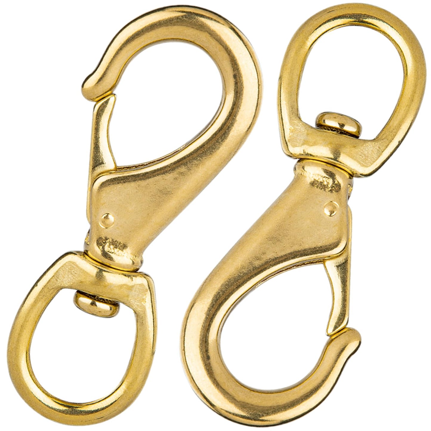 Faneta 4 inch Brass Swivel Snap Hooks Heavy Duty 3/4 inch Swivel Eye - Solid Brass Scuba Diving Clips #2 - Seadog Line, Anchor Lines, Bags, Belting, Leashes, Straps, Luggage, Leathercarft (Pack of 2)