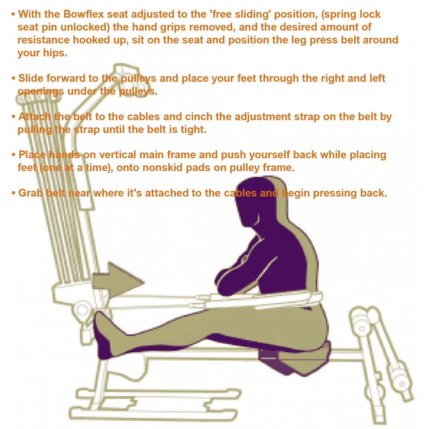 Home Gyms Leg Press Belt Rowing Strap for Bowflex pr1000 and Most Home Gyms belt Attachment Replacement