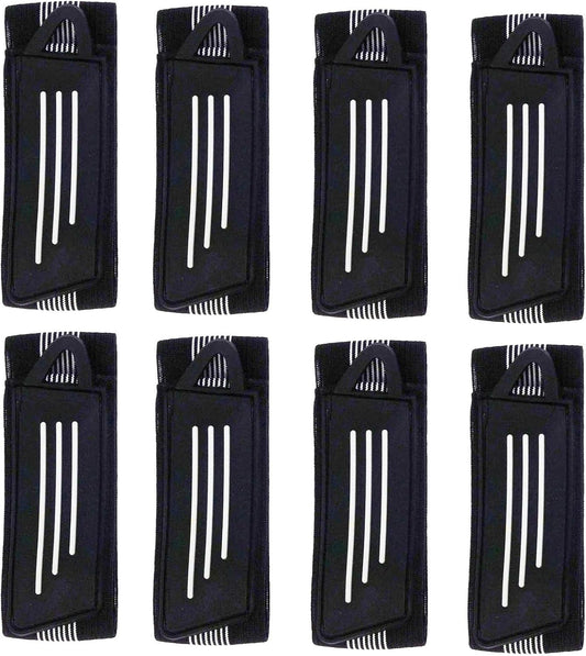 4/8 Pack Elastic Bike Bicycle Ankle Leg Riding Puttee Cycling Safety Bind Pant Bands Clip Strap Belt Fully Adjustable Cycling, Jogging, Camping