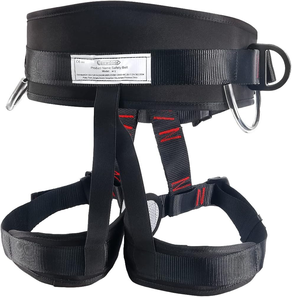 NewDoar Climbing Harness, Mountaineering Rock Climbing Harness, Half Body Harness for Rappelling Fire Rescuing Tree Climbing