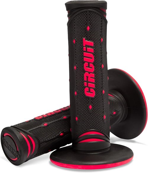 CIRCUIT EQUIPMENT - Jupiter Motorcycle Handlebar Grips Jupiter - Non-Slip Rubber Grips with Italian Full-Diamond - Enhances Safety and Durability