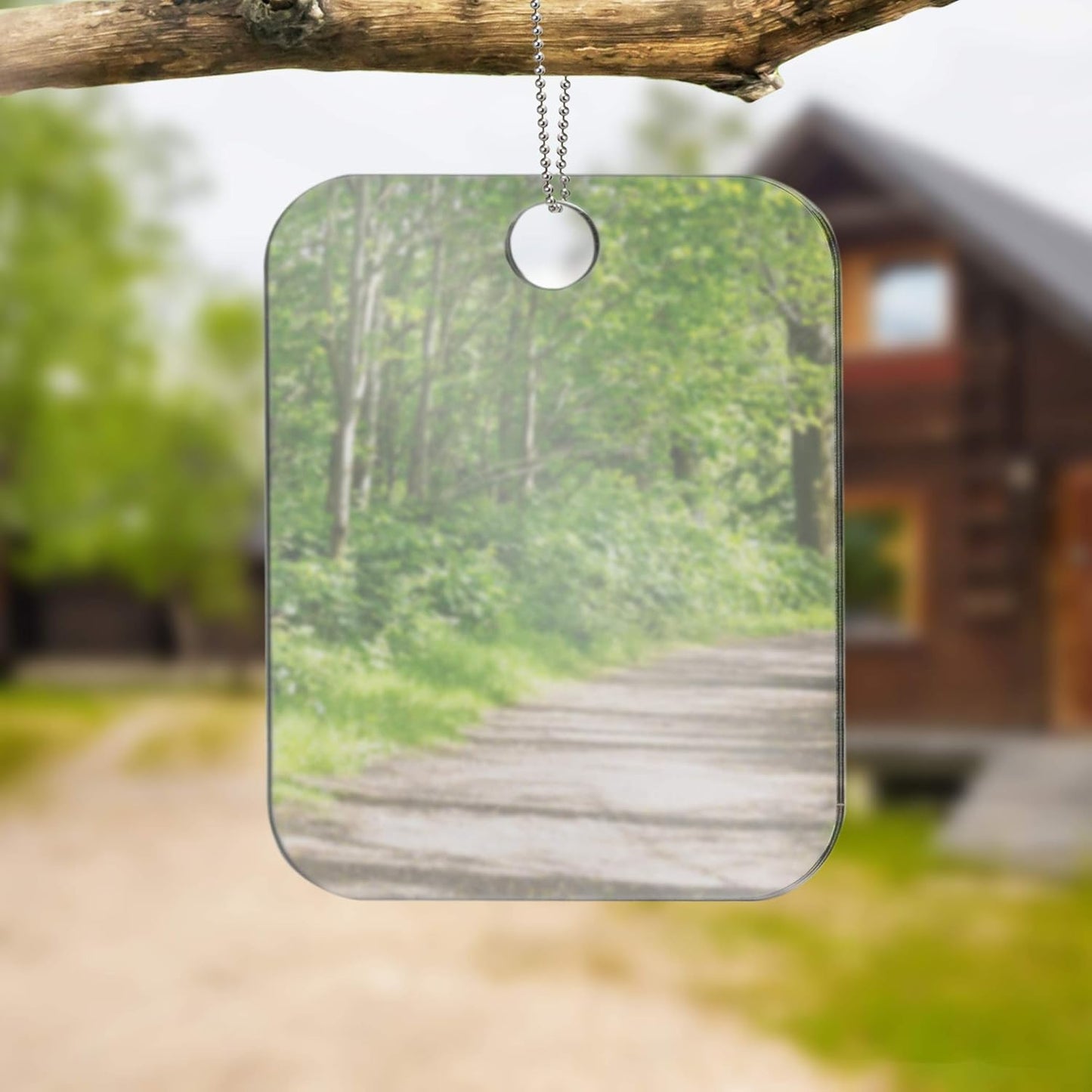 Shave Well Camping Anti-Fog Shaving Mirror | Fogless Hanging Mirror with Chain for Tent, Shower, Signaling, Hiking, and Backpacking | Virtually Unbreakable and Lightweight