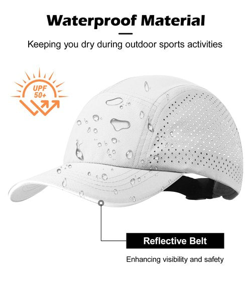 XL XXL Hat Mens Big Head, Performance Golf Hat for Men Women Water-Resistant Sun Hat Adjustable Summer Sport Cap Outwork White