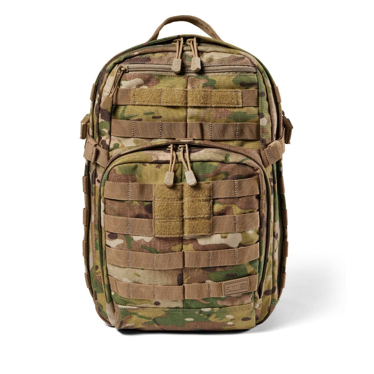 5.11 Tactical Backpack, RUSH 12 2.0 Military Survival Molle Back Pack with Laptop Compartment, Small, 24L, Multicam, Style 56562ABR