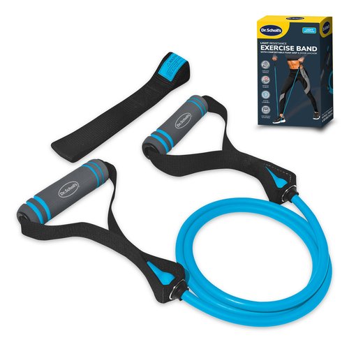 Dr. Scholl's Resistance Band W/Door Anchor (Light Resistance 10lb) - Balance, Stability, Joint Rehabilitation, Muscle Pain, Injuries, Arthritis