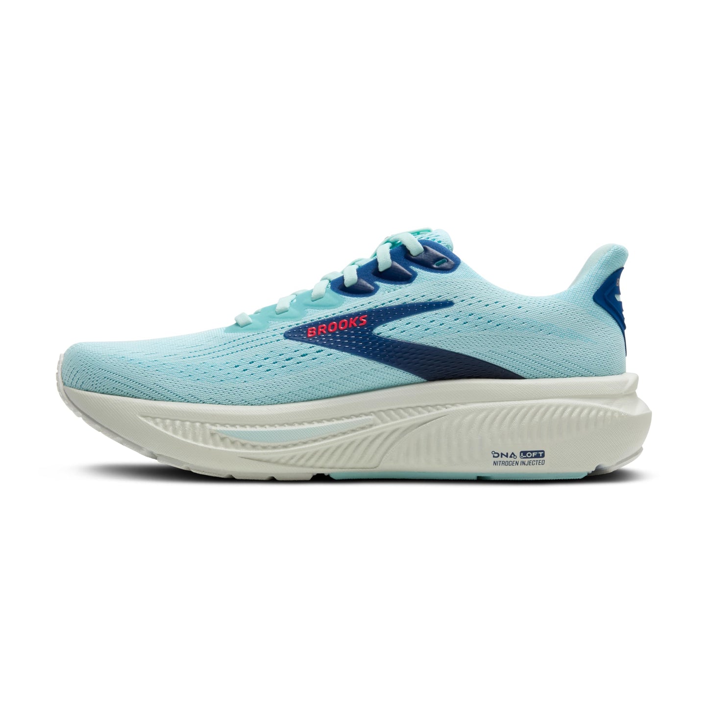 Brooks Women’s Ghost 17 Neutral Running Shoe - Clearwater/Navy Peony - 8 Medium