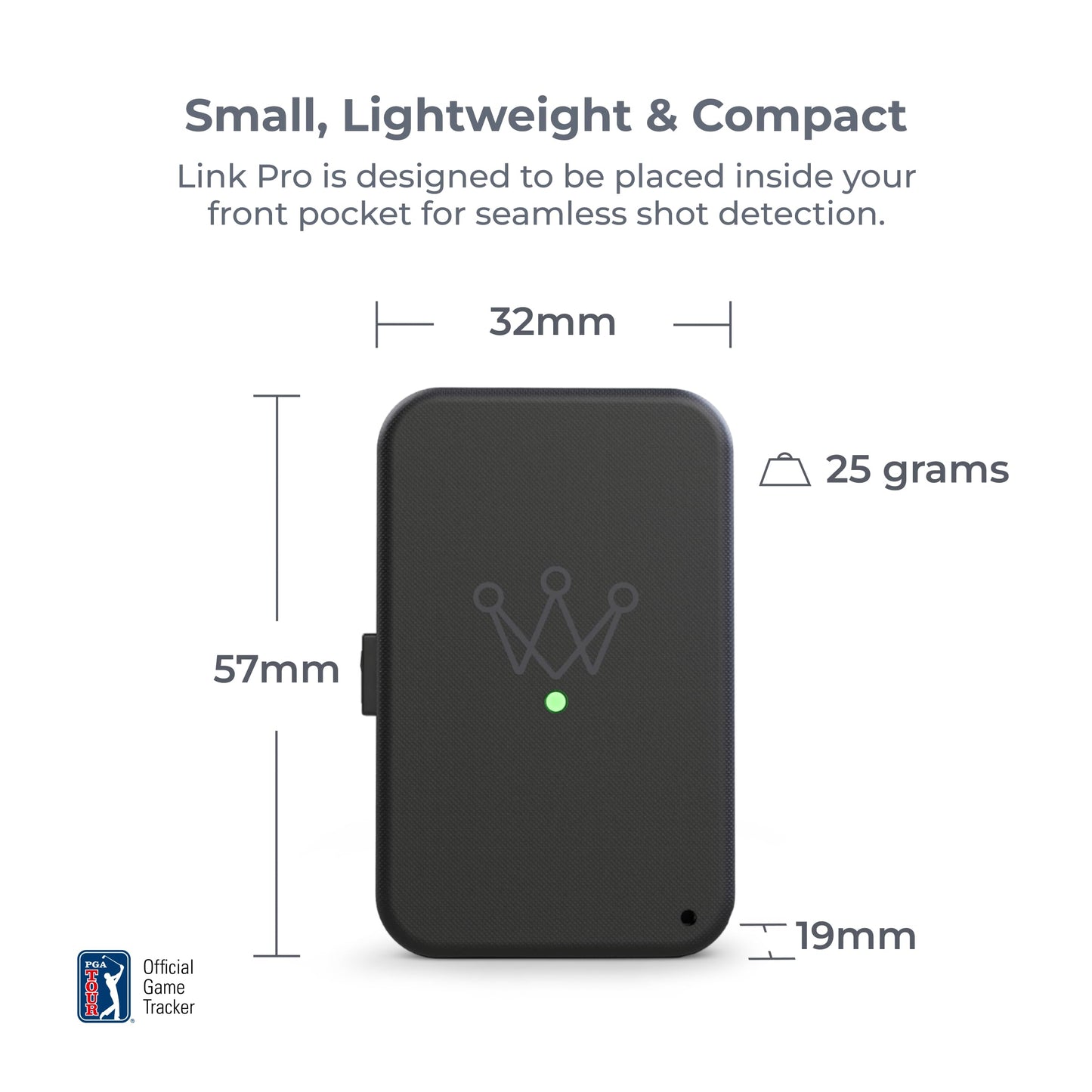 Arccos Link Pro Wearable: Automatically Track Your Golf Game Without Your Phone, Compatible with Arccos Smart Sensors & Arccos Smart Grips