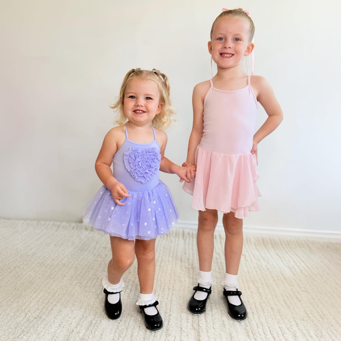 Stelle Tap Shoes for Girls Toddler PU Tap Dance Shoes for Toddler/Little Kids/Big Kids(Black,9MT)