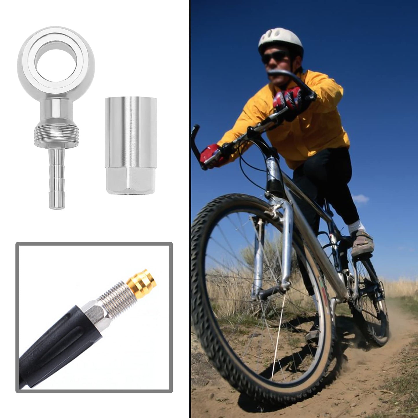 eMagTech 1 Set BH90 Olive Hose Adapter Bicycle Fittings Accessories Set Olive and Conecter Insert Hydraulic Disc Brake Hose Compatible with BH90 Bicycles