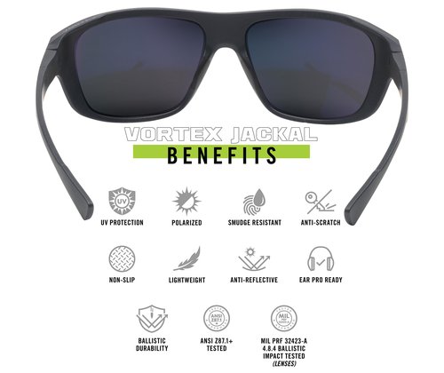 Vortex Optics Jackal Sunglasses (Blue Frame - Smoke Lens/Blue Mirror)