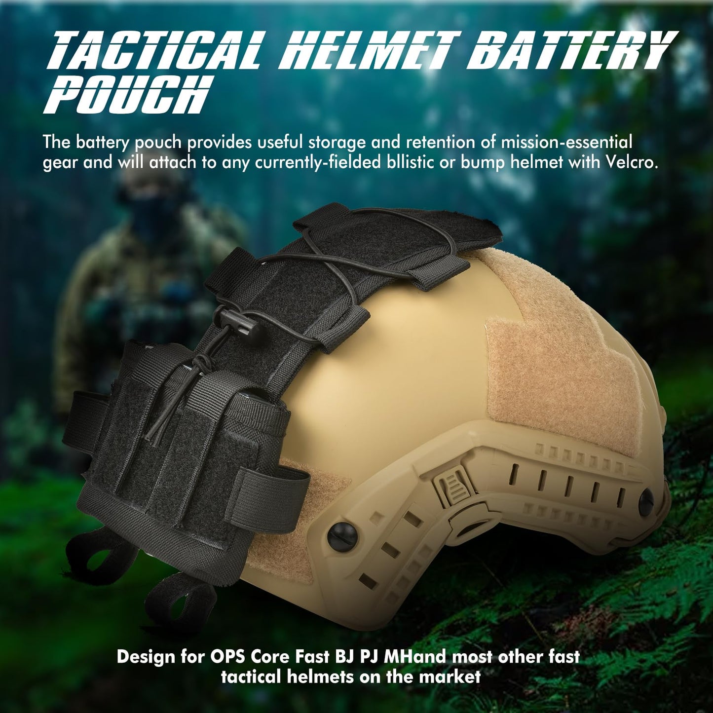 Gexmil CNC PVS15/18 Night Vision Goggles Mount for L4G24 NVG Mount and Tactical Helmet Battery Pouch MK2 Helmet Battery Pack(Black)