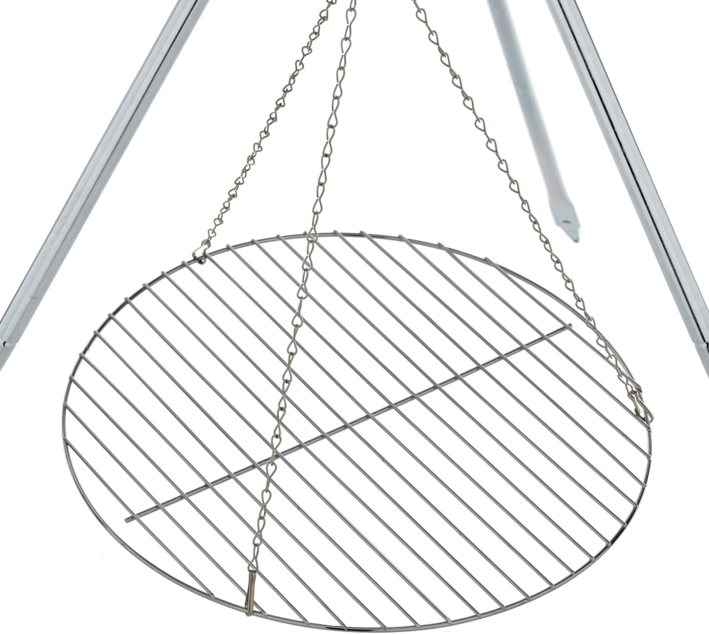 Coleman Tripod Campfire Grill & Lantern Hanger, Grill Grate with Adjustable Height for Cooking Over Fire, Steel Firepit Cooking Rack