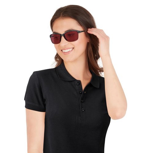Oakley Women's Oo9191 Unstoppable Rectangular Sunglasses, Crystal Black/Prizm Dark Golf, 65 mm